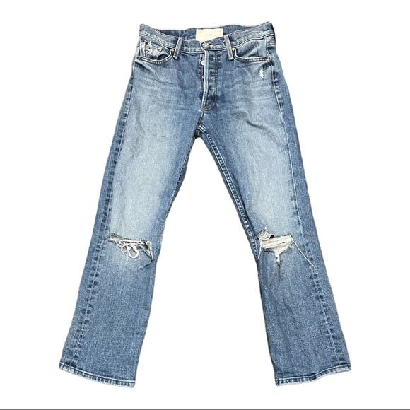Mother Superior Distressed Cropped Jeans The Tomcat Size 26 New - Picture 3 of 11